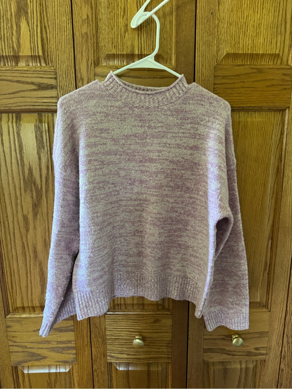 bp Lavender Marled Crewneck Sweater